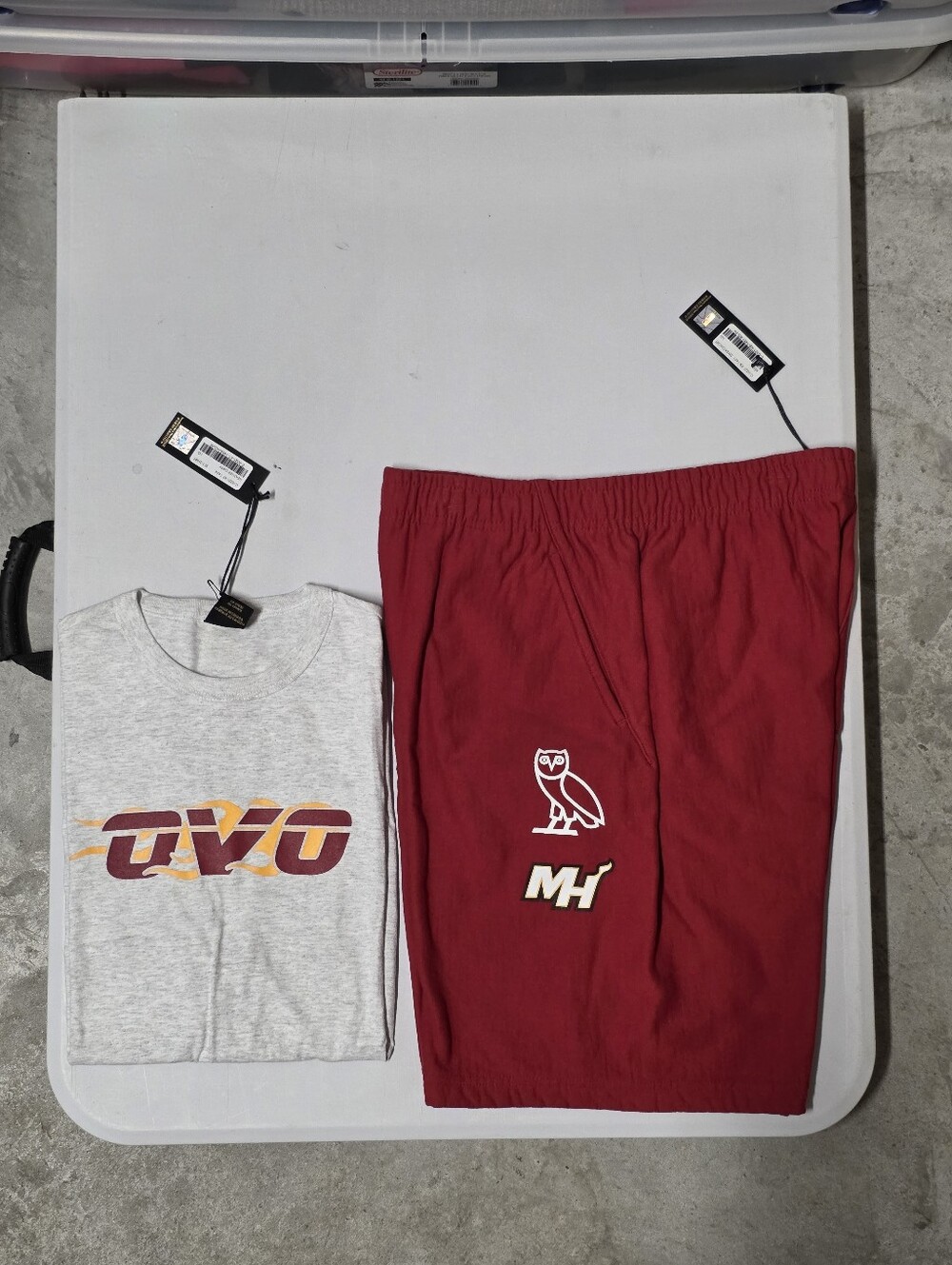 October's Very Own OVO x Miami Heat NBA Basketball Shorts Red Size L